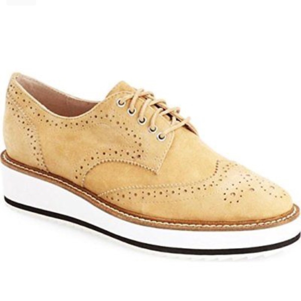 Shellys London Emma Tan Platform Wingtip Oxford